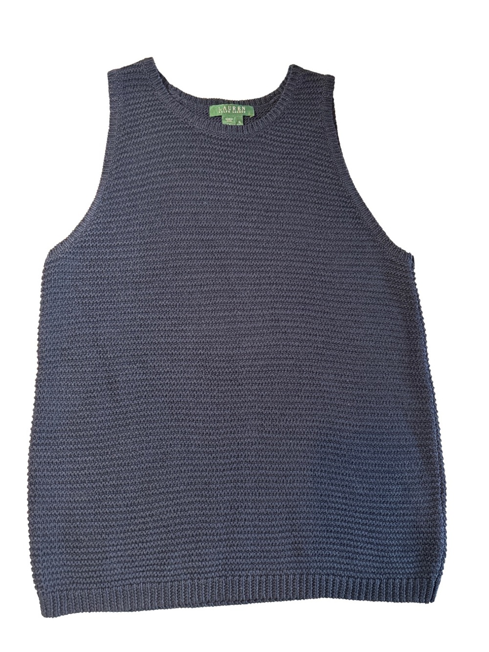 Ralph Lauren Dark Navy Textured Knit Tank Tunic